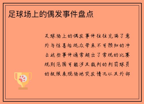 足球场上的偶发事件盘点